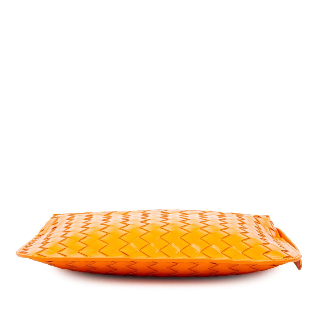Bottega Veneta Brushed Calfskin Intrecciato Cradle Fold Over Shoulder Bag