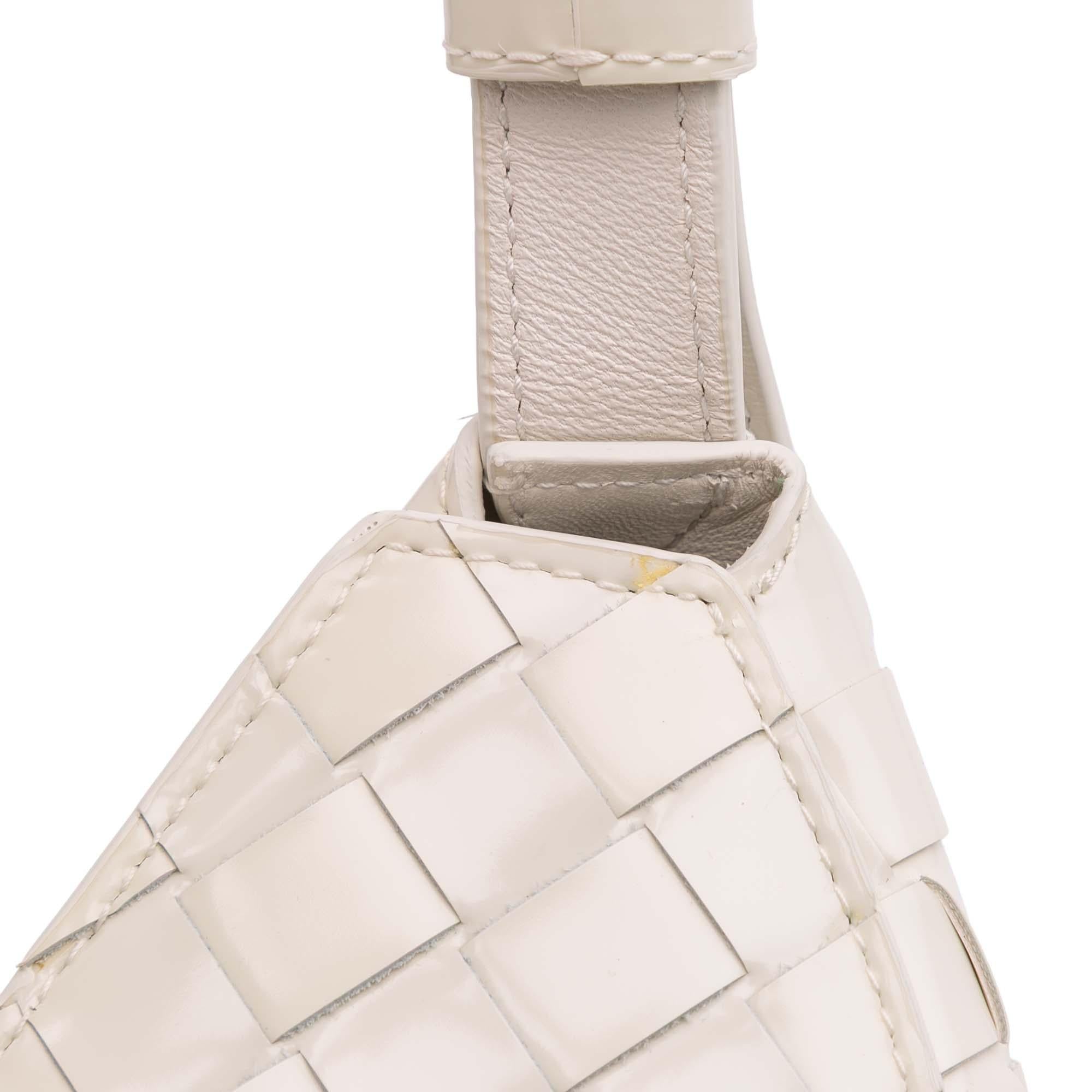 Bottega Veneta Brushed Calfskin Intrecciato Cradle Fold Over Shoulder Bag