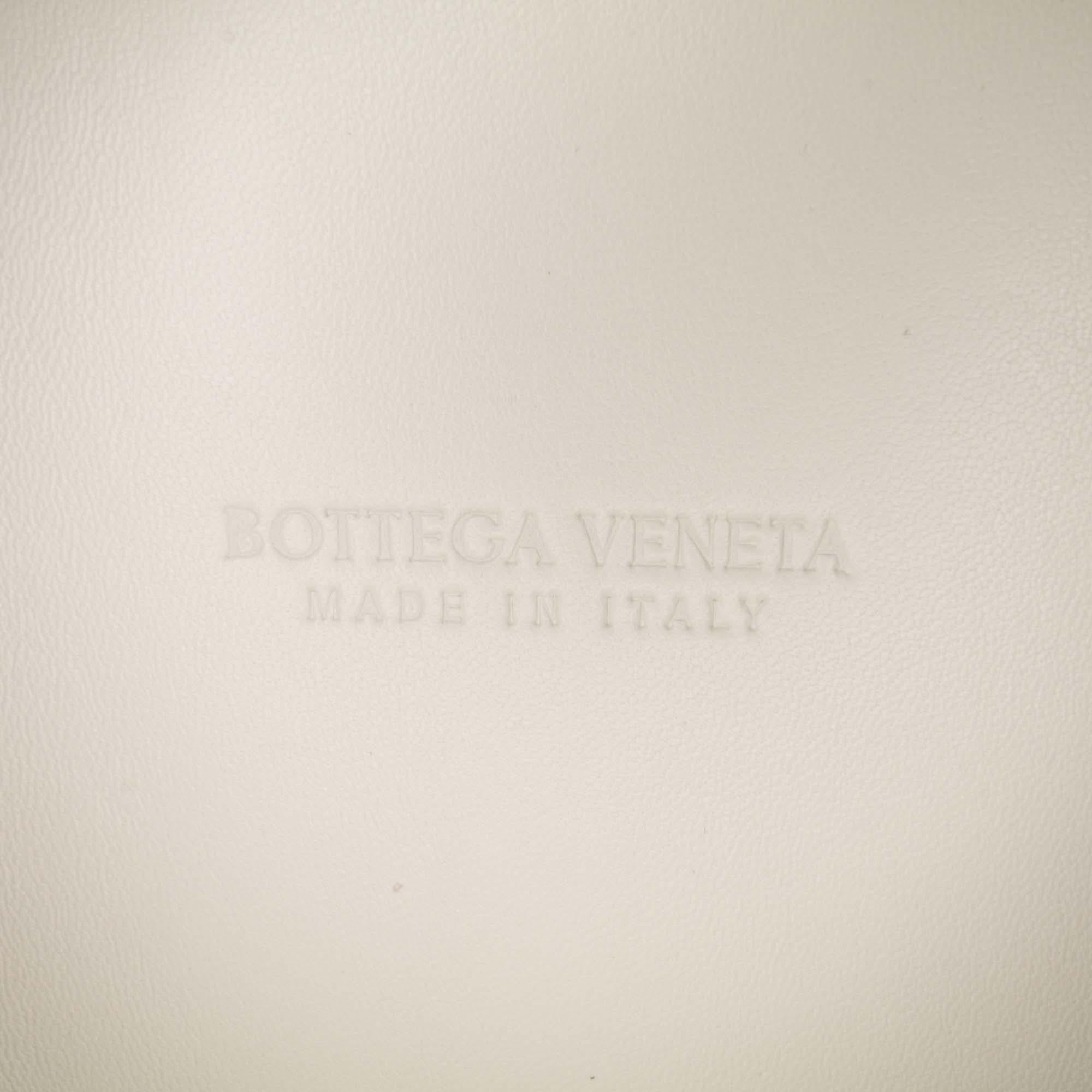Bottega Veneta Brushed Calfskin Intrecciato Cradle Fold Over Shoulder Bag