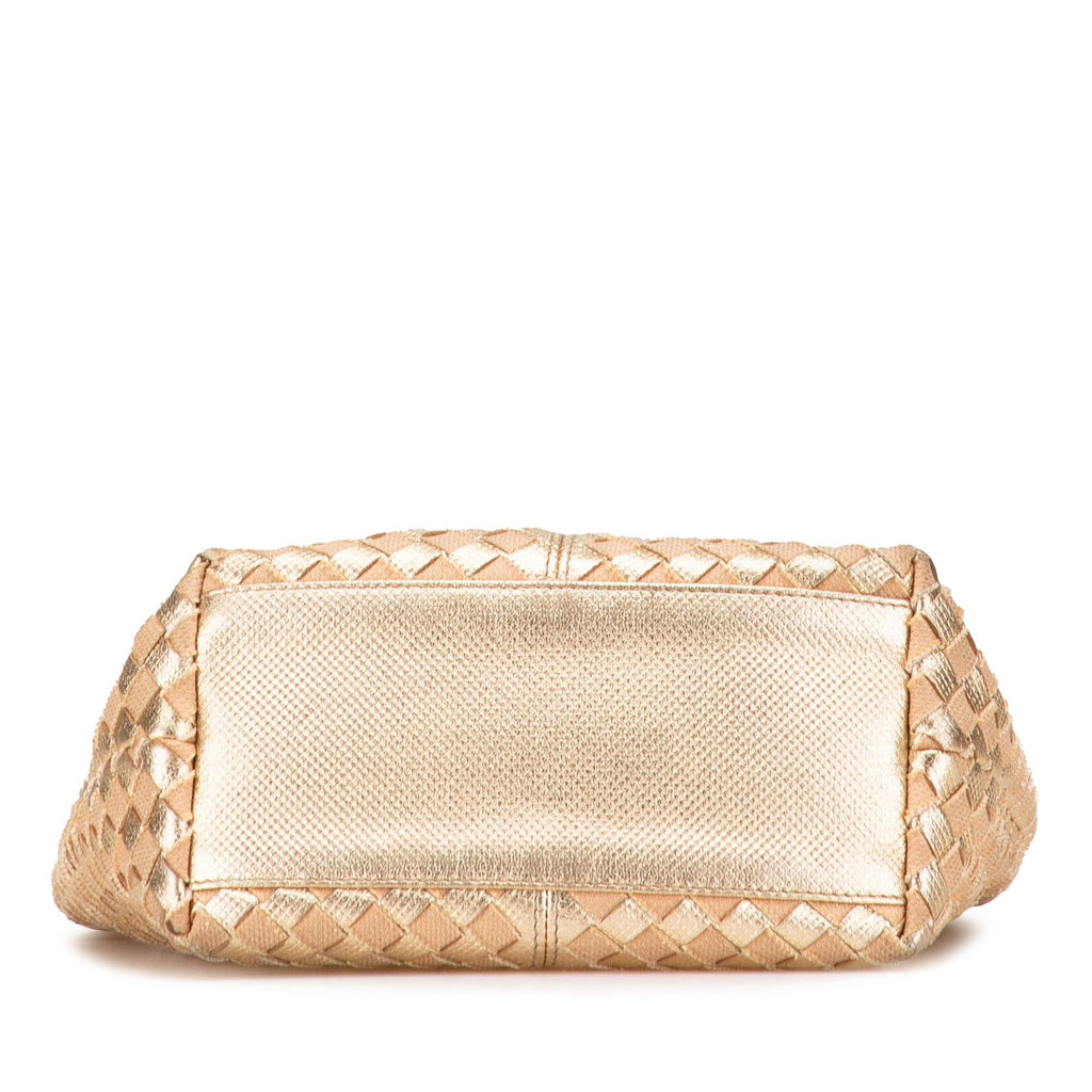 Bottega Veneta Calfskin Intrecciato Grommet Handbag