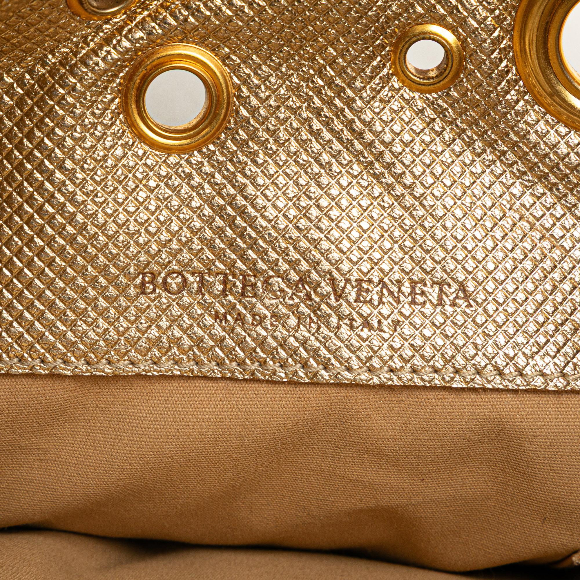 Bottega Veneta Calfskin Intrecciato Grommet Handbag