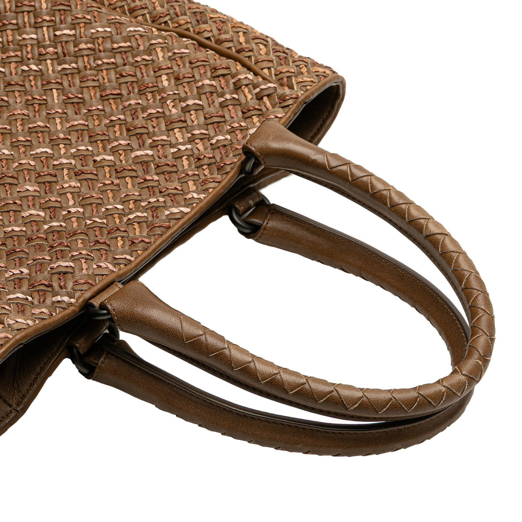 Bottega Veneta Calfskin Intrecciato Paglia Tote