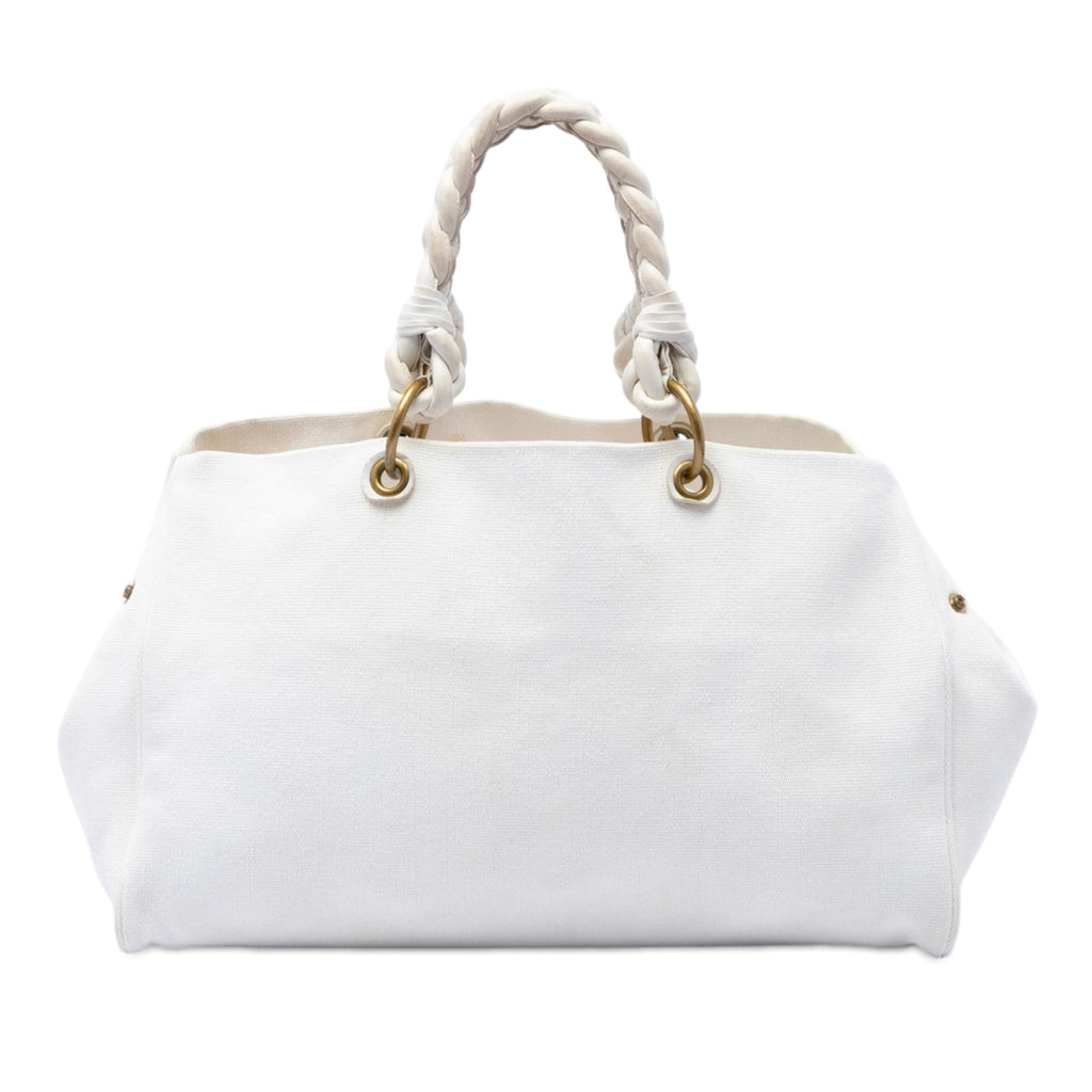 Bottega Veneta Canvas Braided Tote