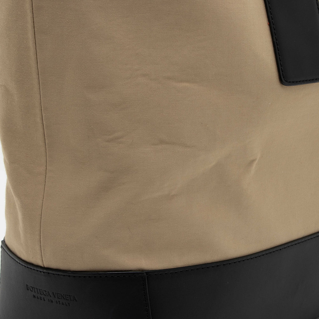 Bottega Veneta Canvas Calfskin Two Tone Tote