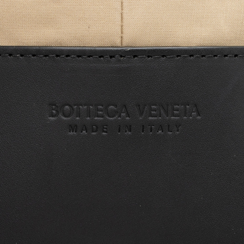 Bottega Veneta Canvas Calfskin Two Tone Tote