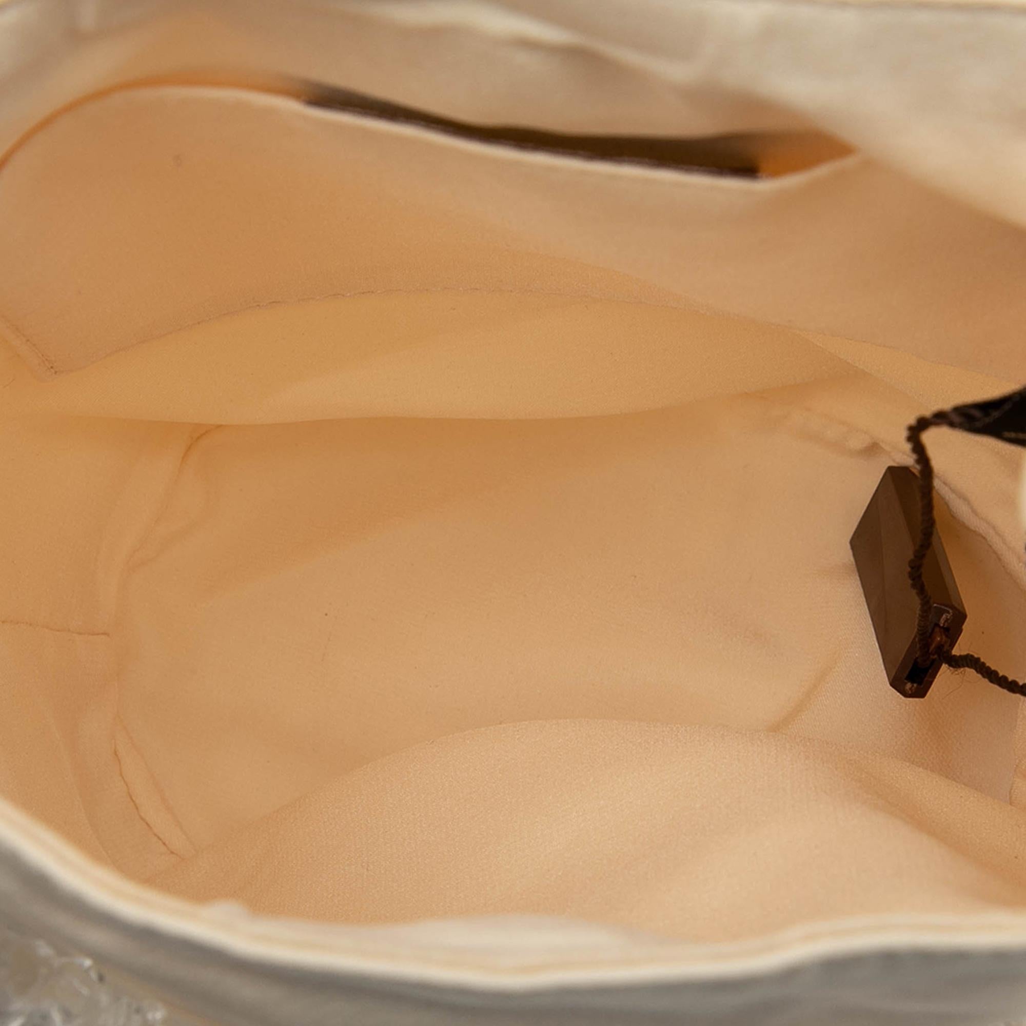 Bottega Veneta Canvas Crystal Handle Bag