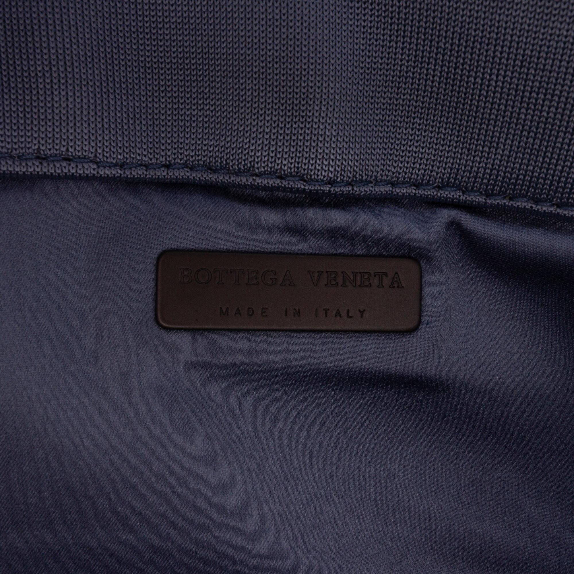 Bottega Veneta Canvas Intrecciato Buckle Flap Handbag