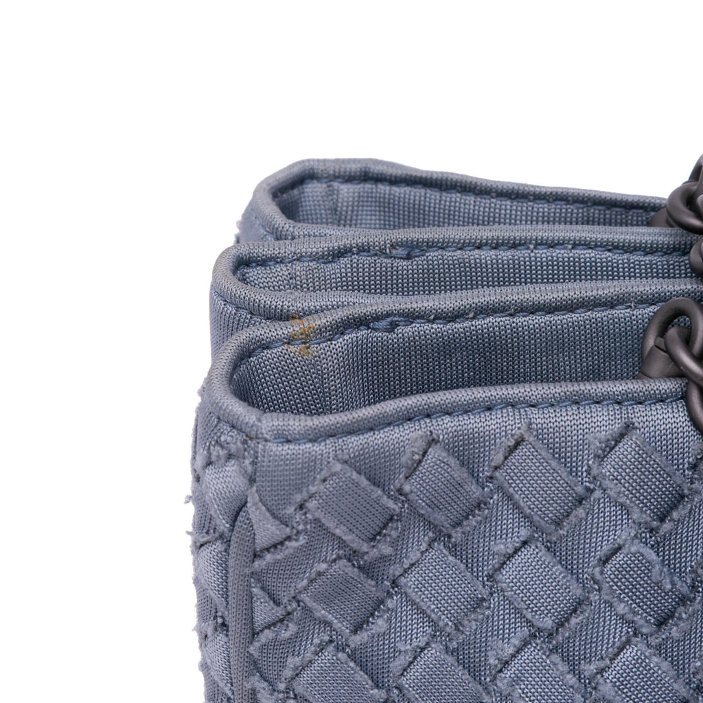Bottega Veneta Canvas Intrecciato Buckle Flap Handbag