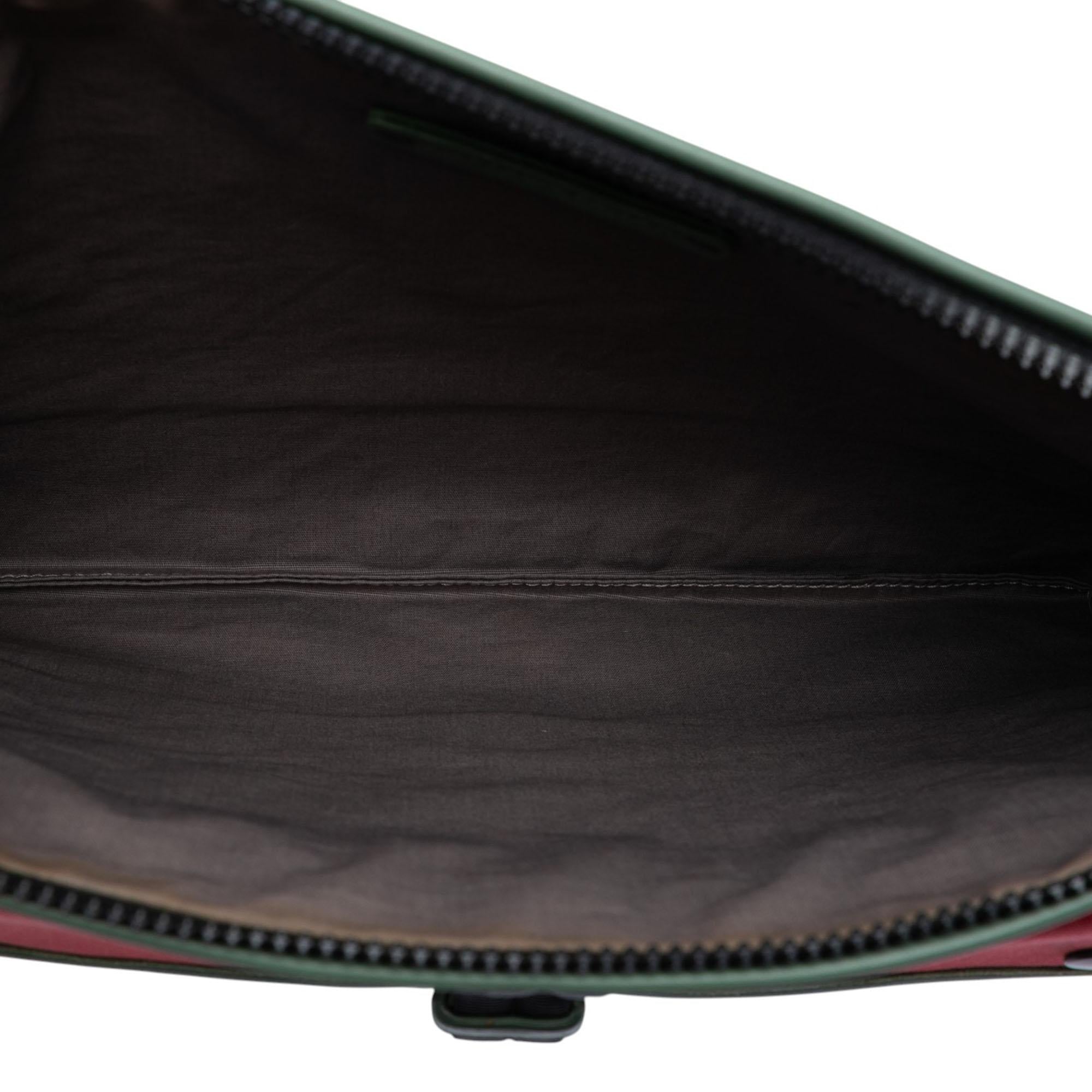 Bottega Veneta Canvas and Nappa Intrecciato Clutch