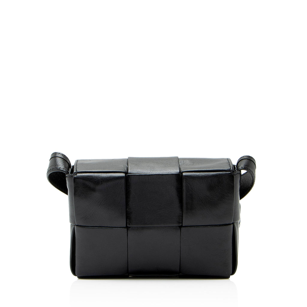 Bottega Veneta Crinkled Lambskin Extra Mini Cassette Crossbody