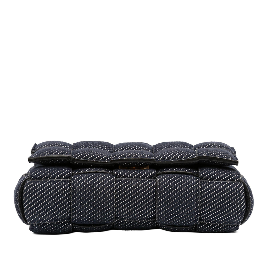 Bottega Veneta Denim Intrecciato Cassette Padded Crossbody