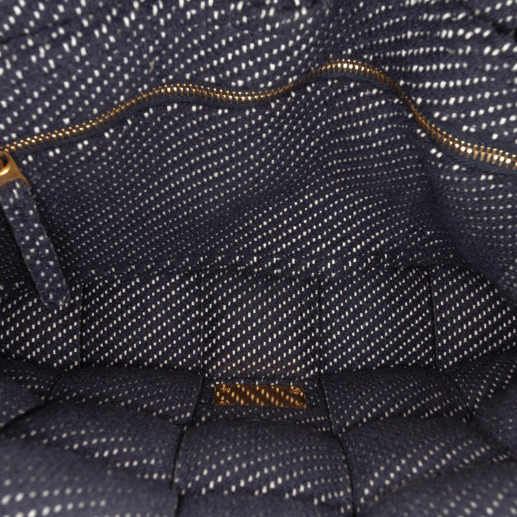 Bottega Veneta Denim Intrecciato Cassette Padded Crossbody