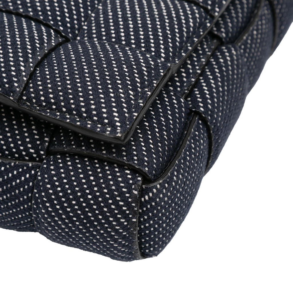 Bottega Veneta Denim Intrecciato Cassette Padded Crossbody