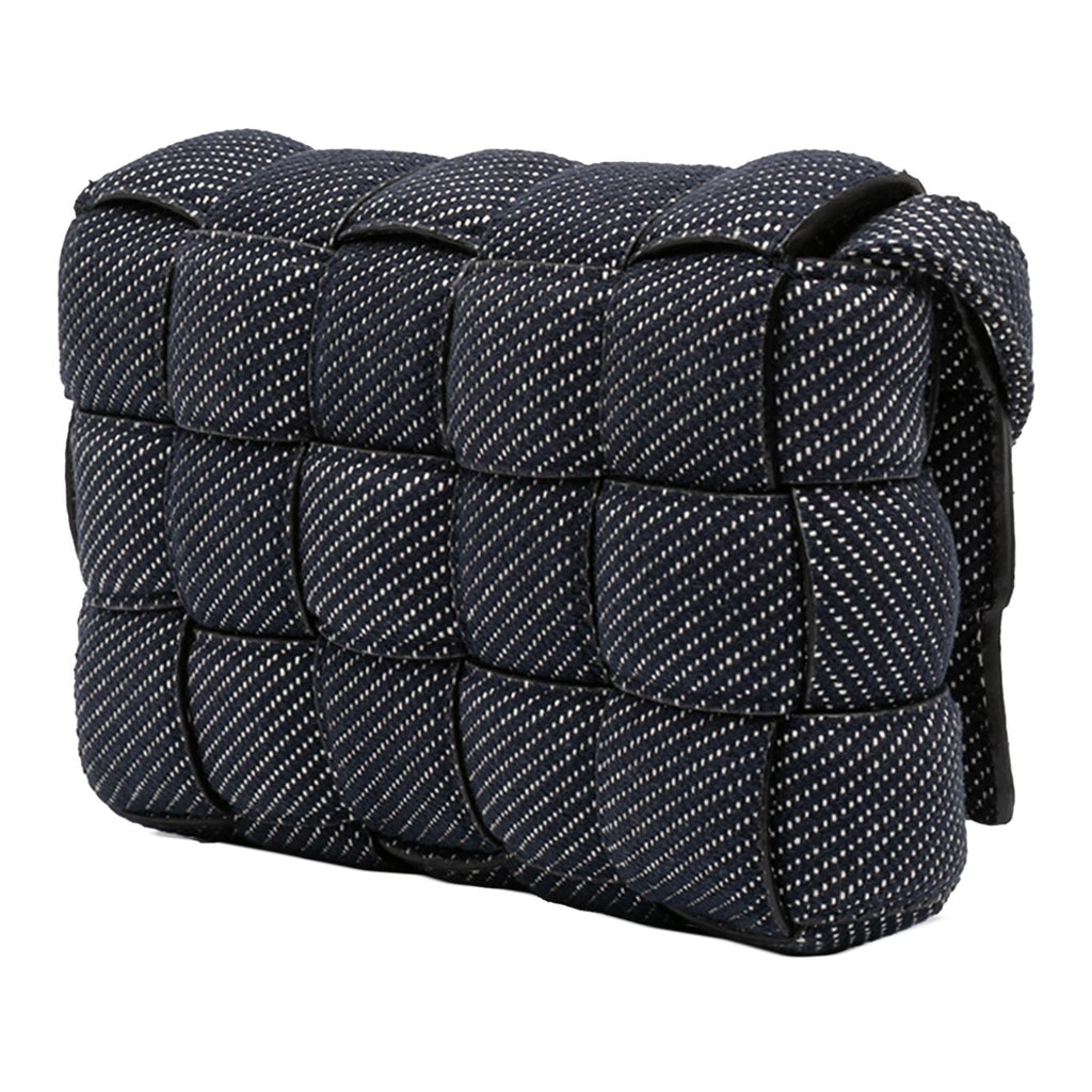 Bottega Veneta Denim Intrecciato Cassette Padded Crossbody