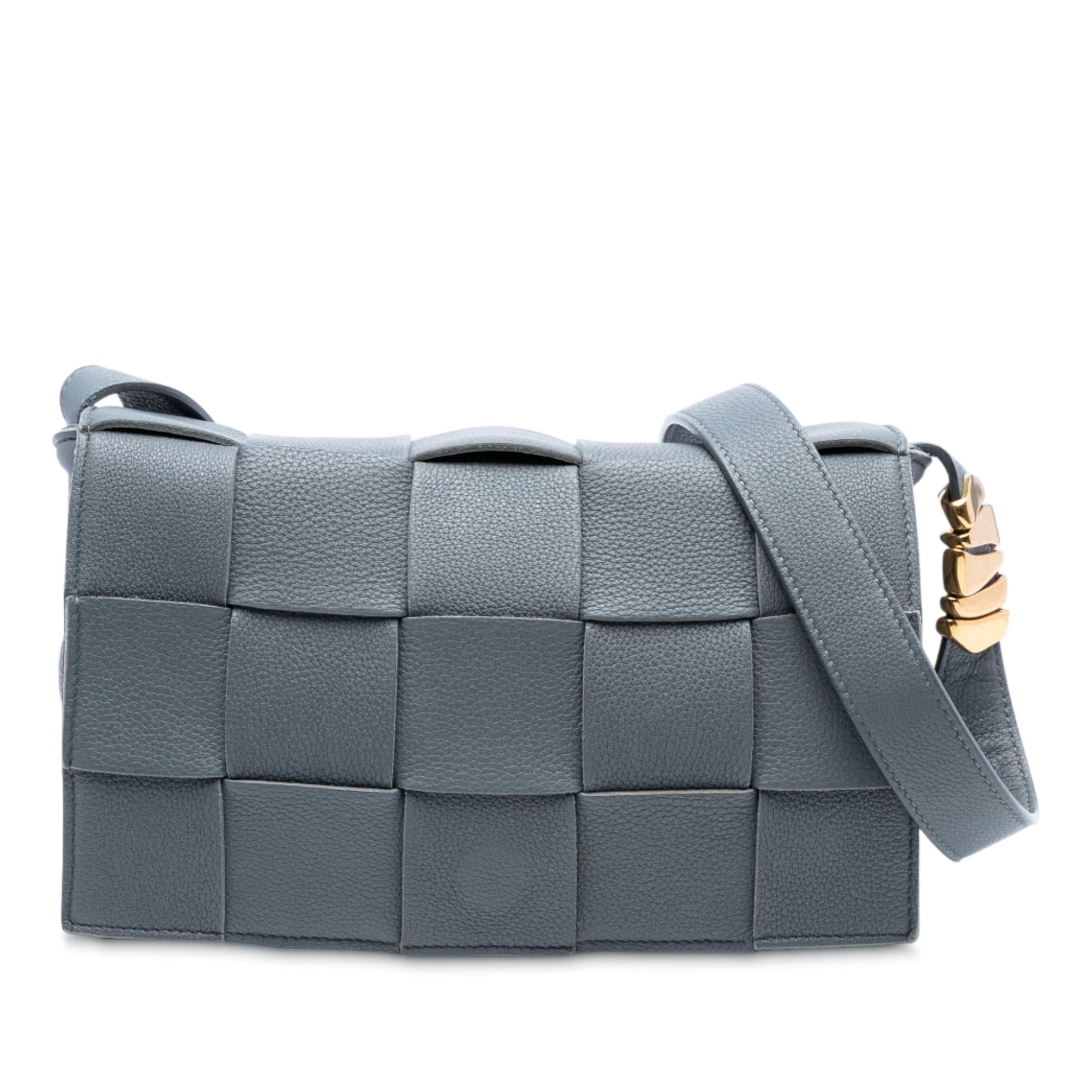 Bottega Veneta Grained Calfskin Intrecciato Cassette Crossbody