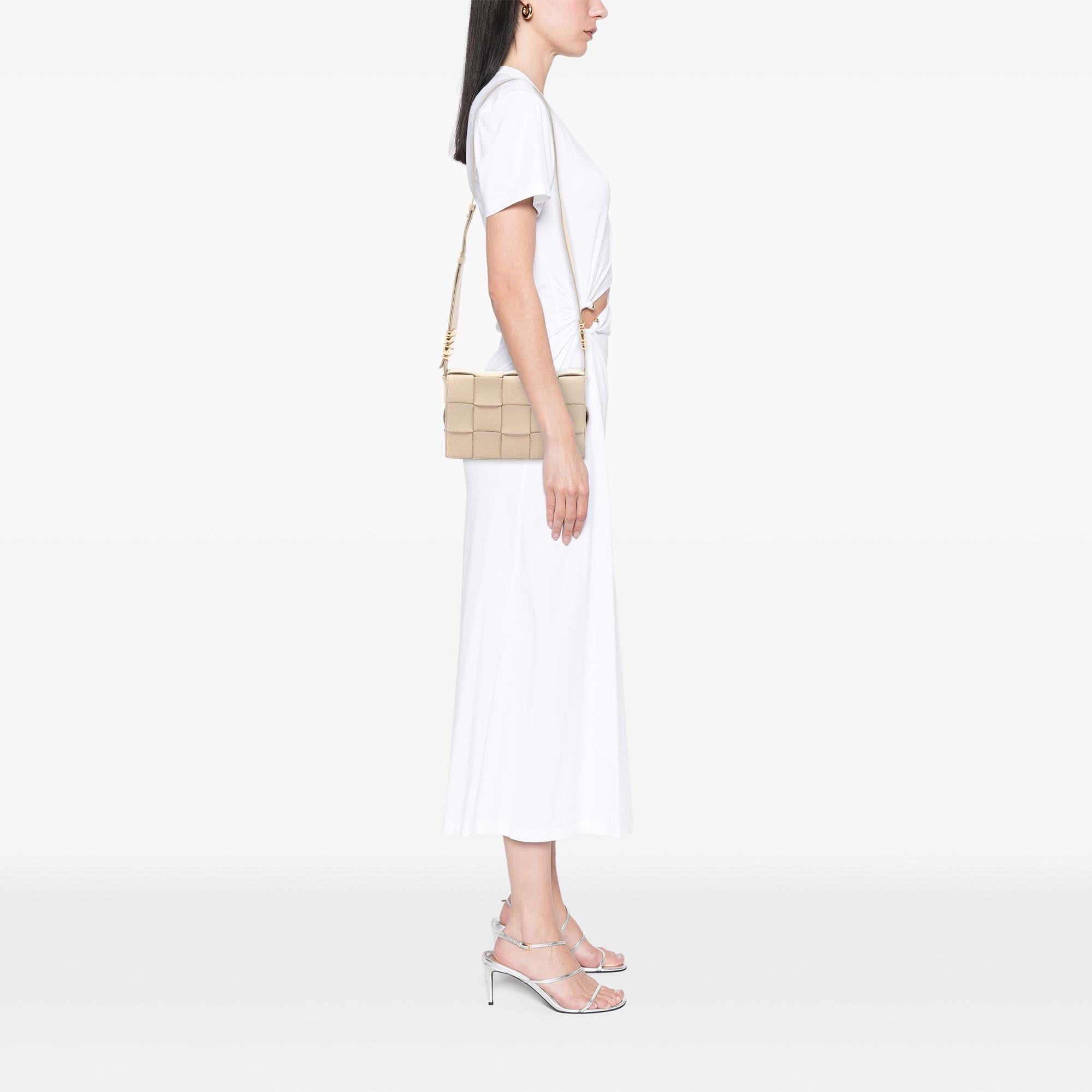 Bottega Veneta Grained Calfskin Intrecciato Cassette Crossbody