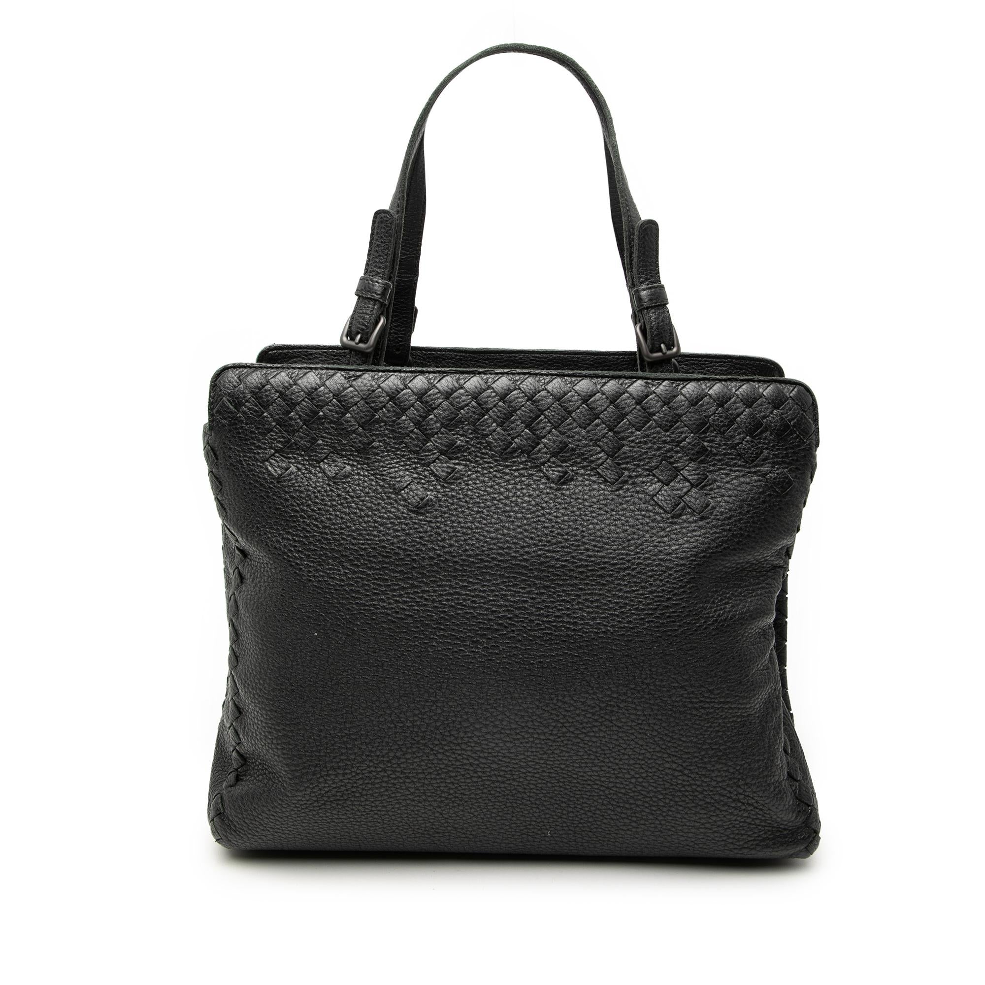 Bottega Veneta Grained Calfskin Intrecciato Tote
