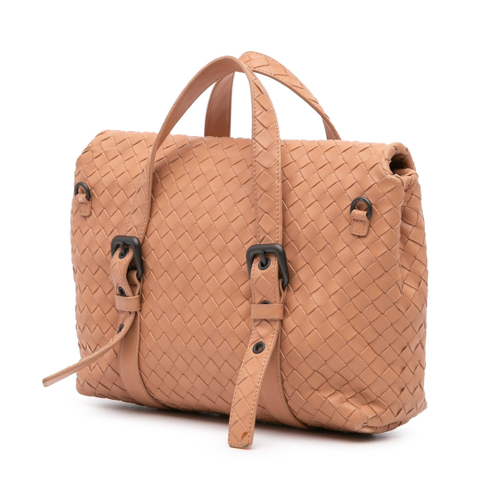 Bottega Veneta Intrecciato Flap Satchel