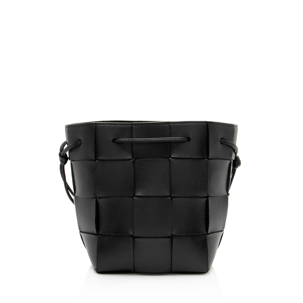 Bottega Veneta Intrecciato Leather Cassette Small Bucket Bag