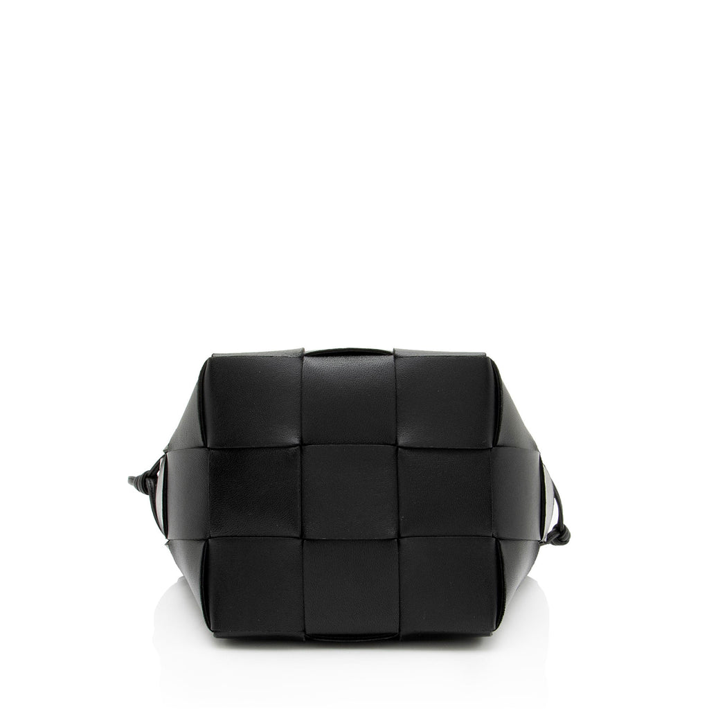 Bottega Veneta Intrecciato Leather Cassette Small Bucket Bag