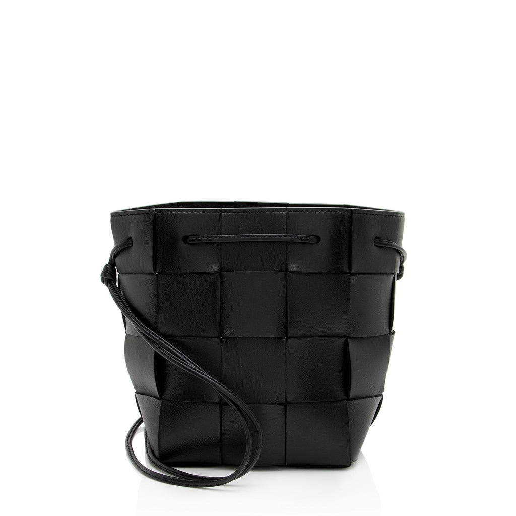 Bottega Veneta Intrecciato Leather Cassette Small Bucket Bag