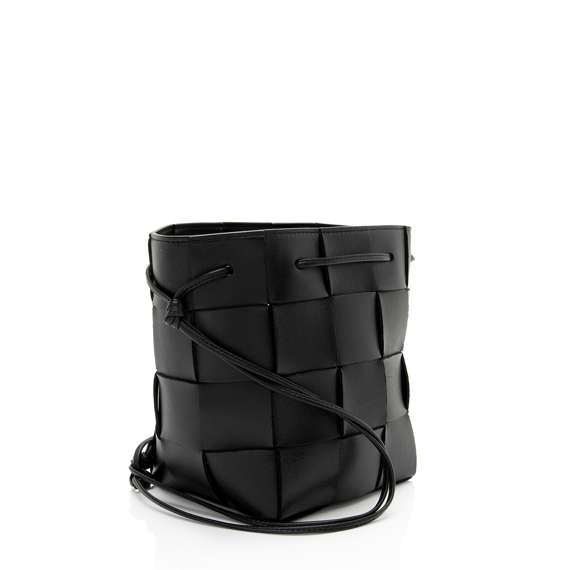Bottega Veneta Intrecciato Leather Cassette Small Bucket Bag