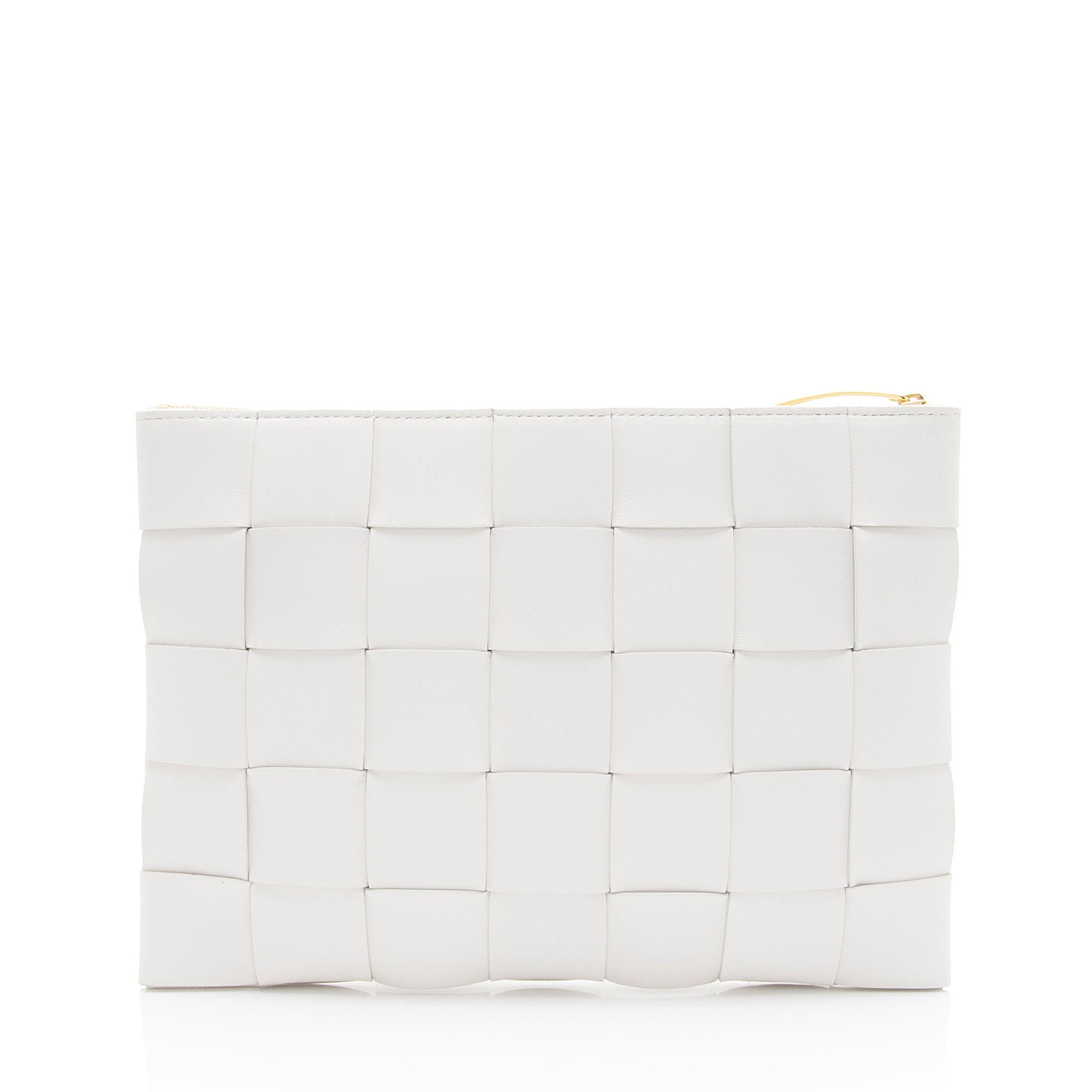 Bottega Veneta Intrecciato Nappa Cassette Medium Flat Zip Pouch