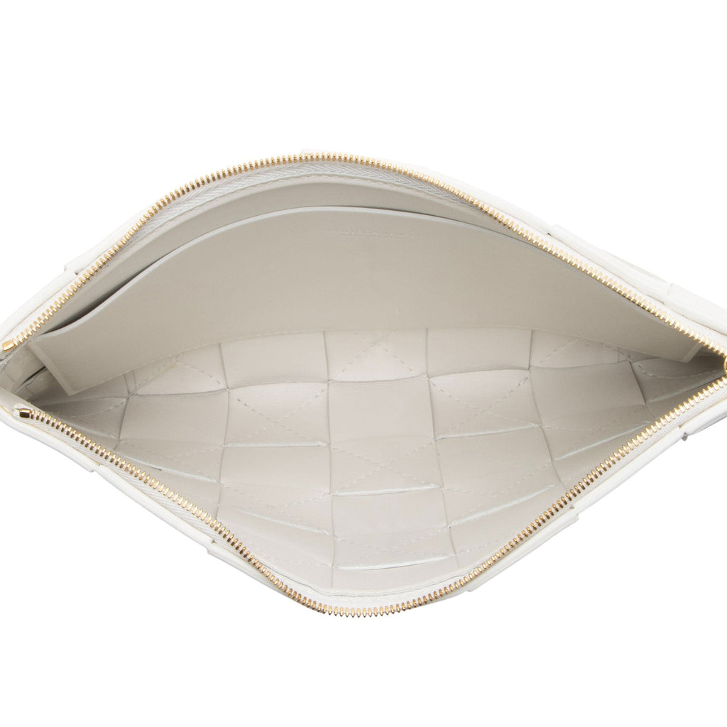 Bottega Veneta Intrecciato Nappa Cassette Medium Flat Zip Pouch
