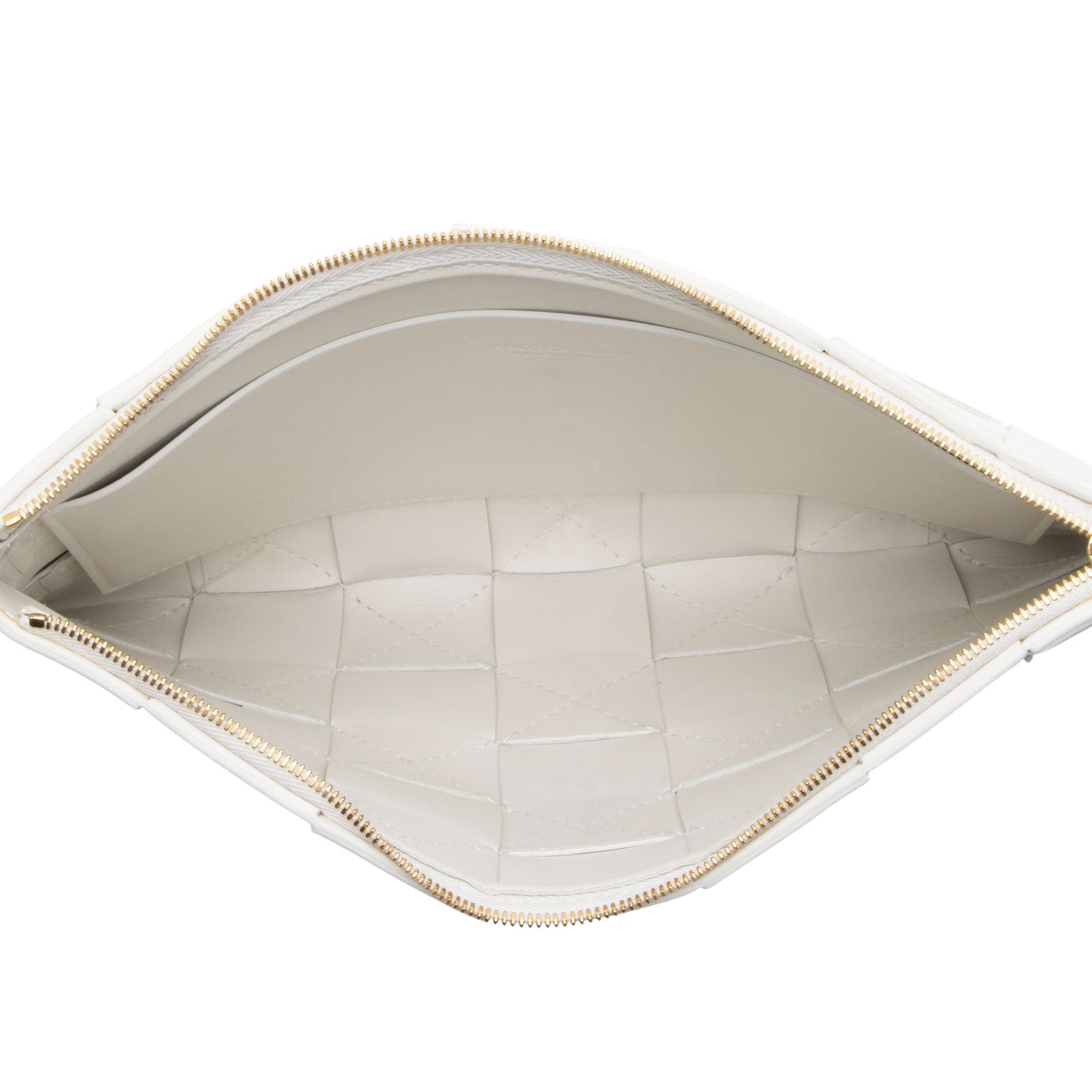Bottega Veneta Intrecciato Nappa Cassette Medium Flat Zip Pouch