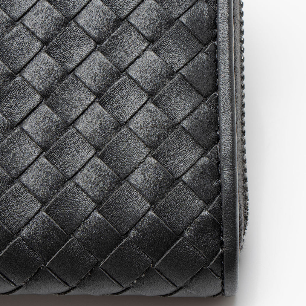 Bottega Veneta Intrecciato Nappa Zip Around Wallet