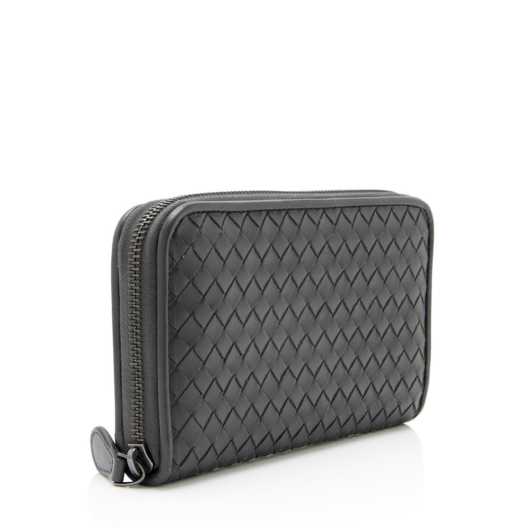 Bottega Veneta Intrecciato Nappa Zip Around Wallet