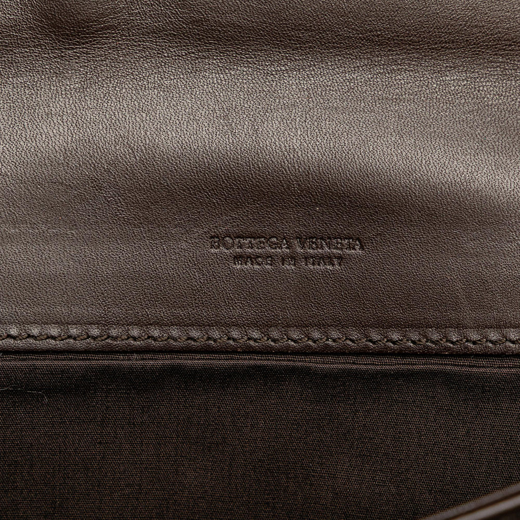 Bottega Veneta Intrecciato Trimmed Leather Clutch