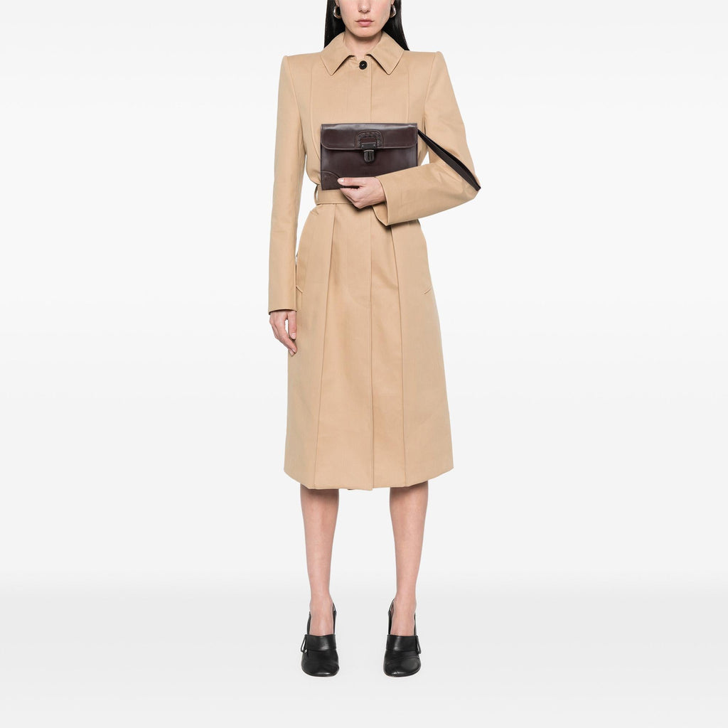 Bottega Veneta Intrecciato Trimmed Leather Clutch