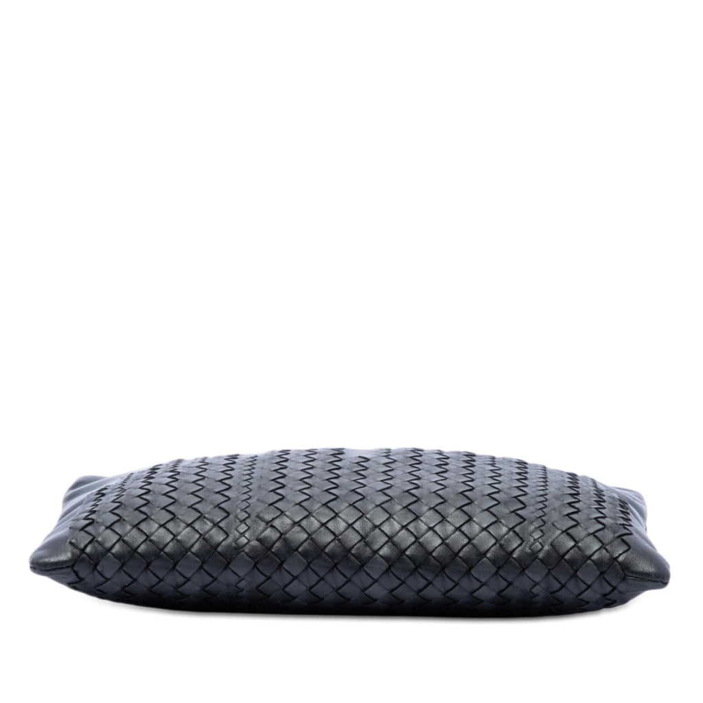 Bottega Veneta Intrecciato Trimmed Leather Clutch