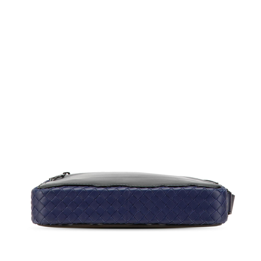Bottega Veneta Intrecciato Trimmed Leather Crossbody