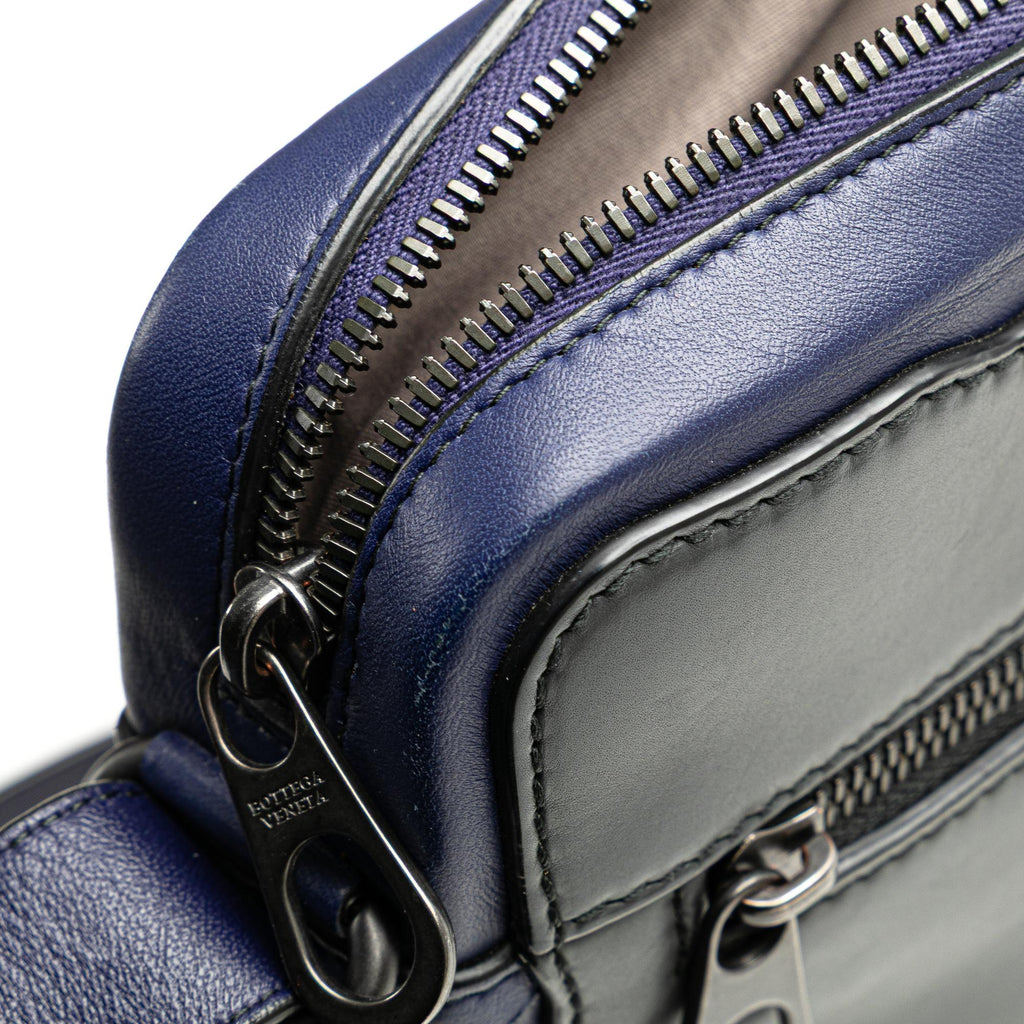 Bottega Veneta Intrecciato Trimmed Leather Crossbody