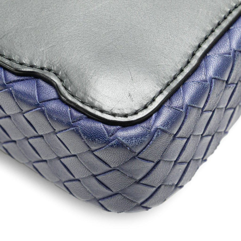 Bottega Veneta Intrecciato Trimmed Leather Crossbody