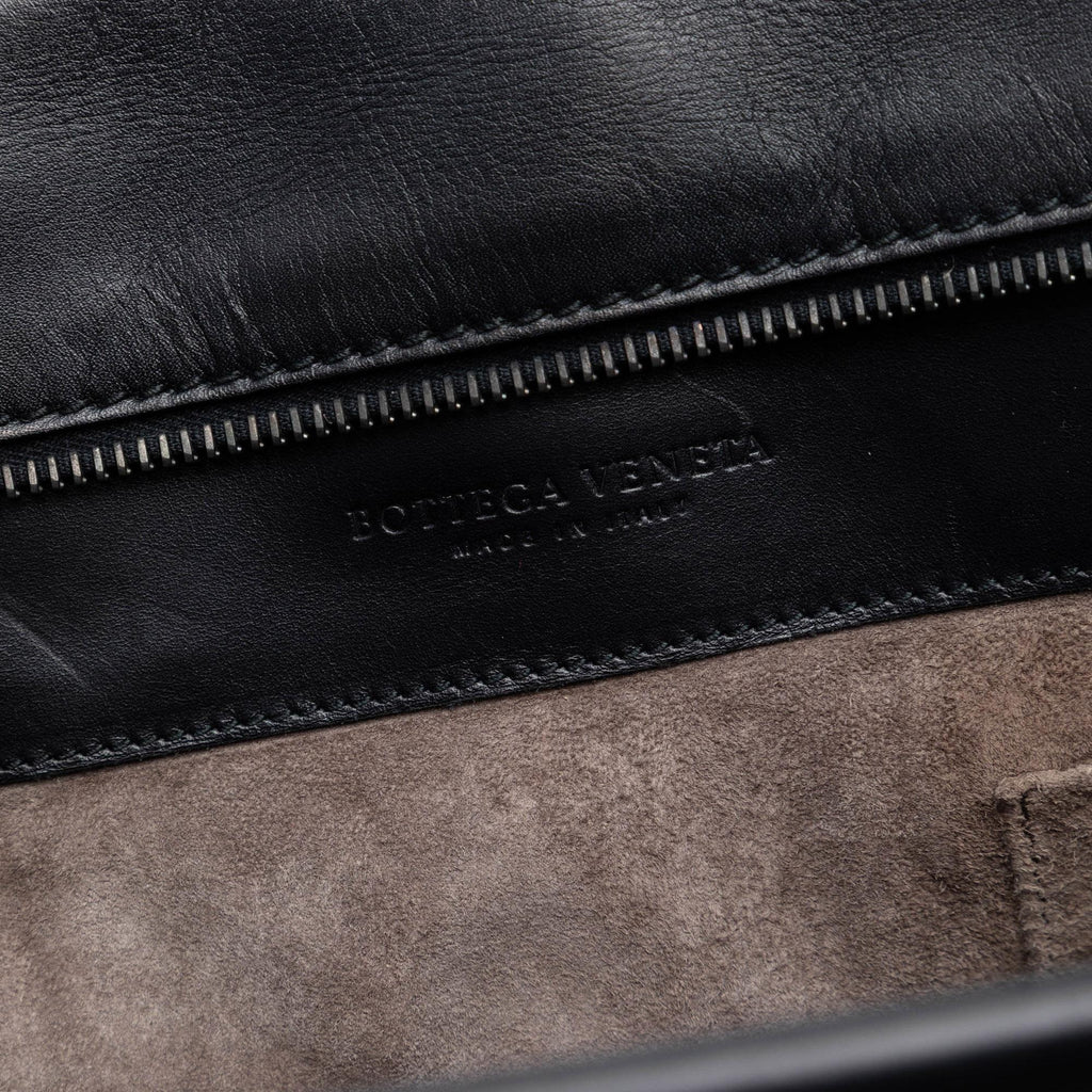 Bottega Veneta Intrecciato Trimmed Leather Ducale Top Handle Bag
