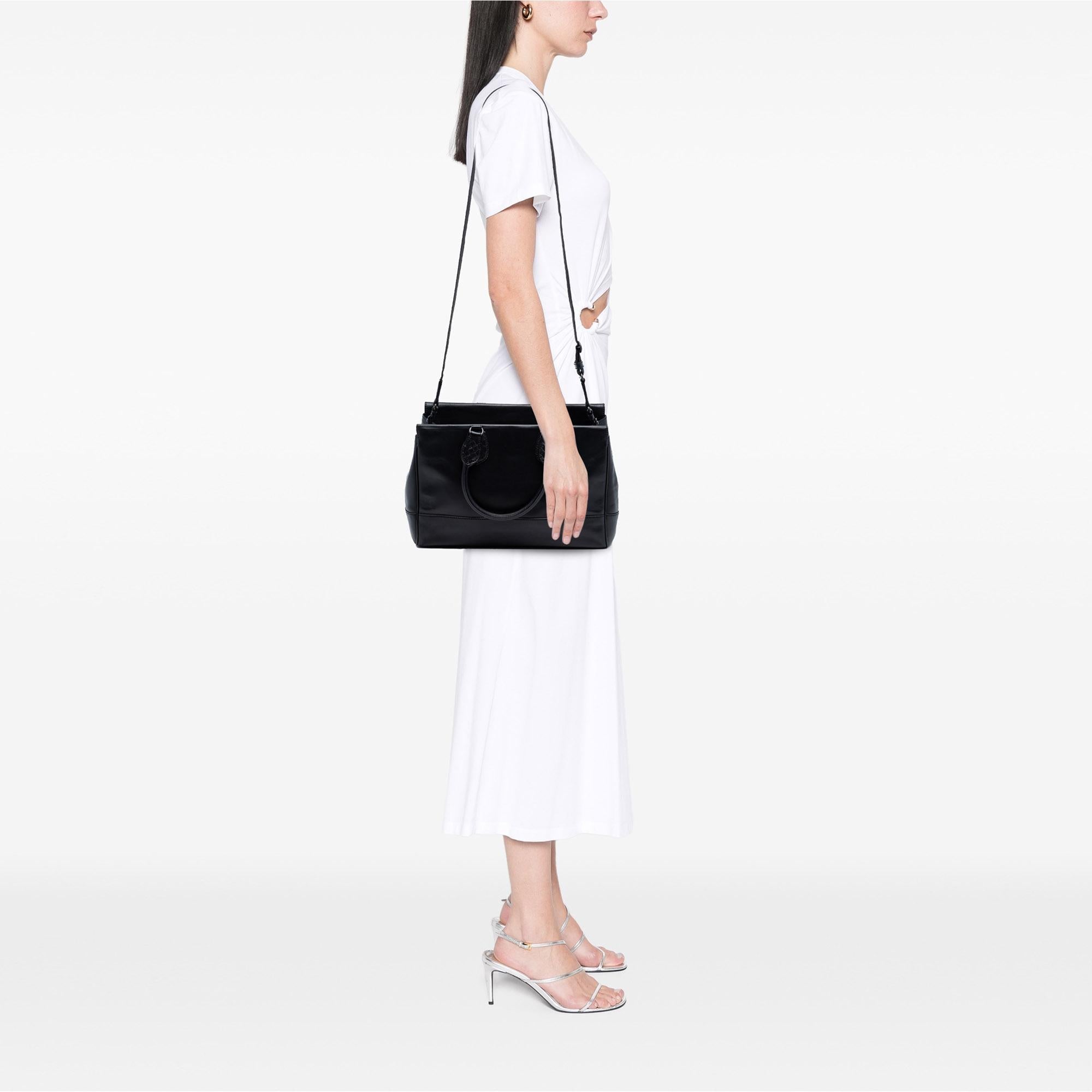 Bottega Veneta Intrecciato Trimmed Leather Ducale Top Handle Bag