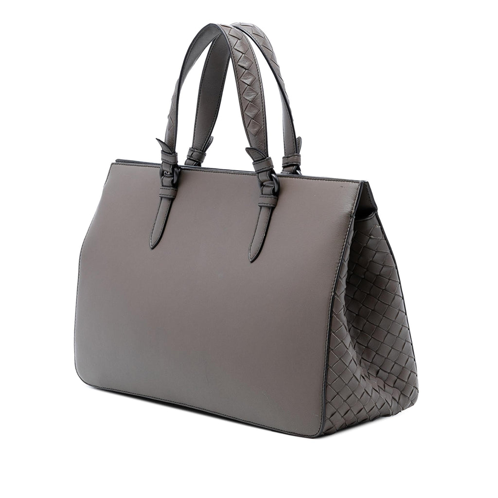 Bottega Veneta Intrecciato Trimmed Leather Ellittica Tote