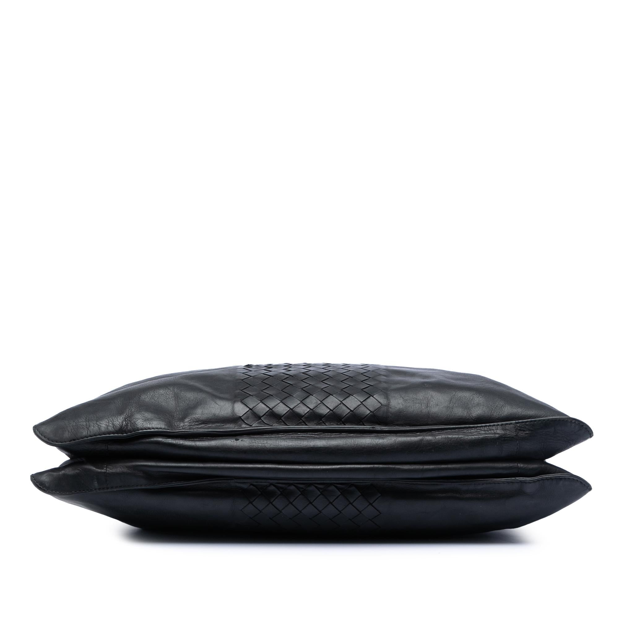 Bottega Veneta Intrecciato Trimmed Leather Soft Briefcase
