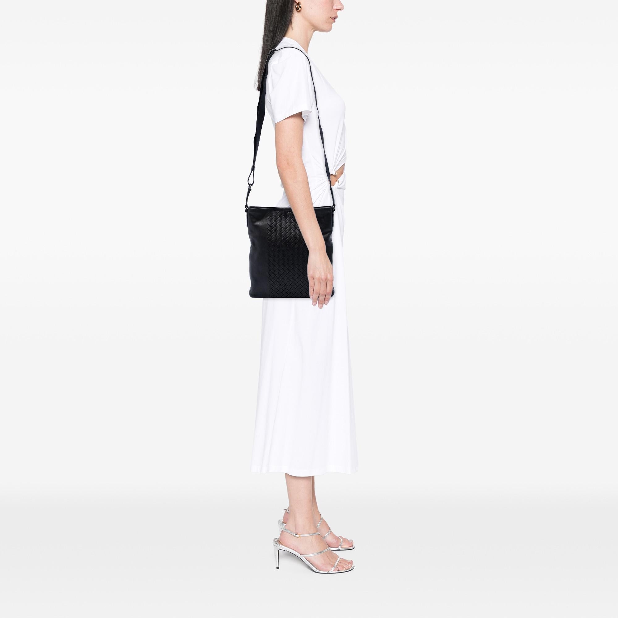 Bottega Veneta Intrecciato Trimmed Nappa Crossbody