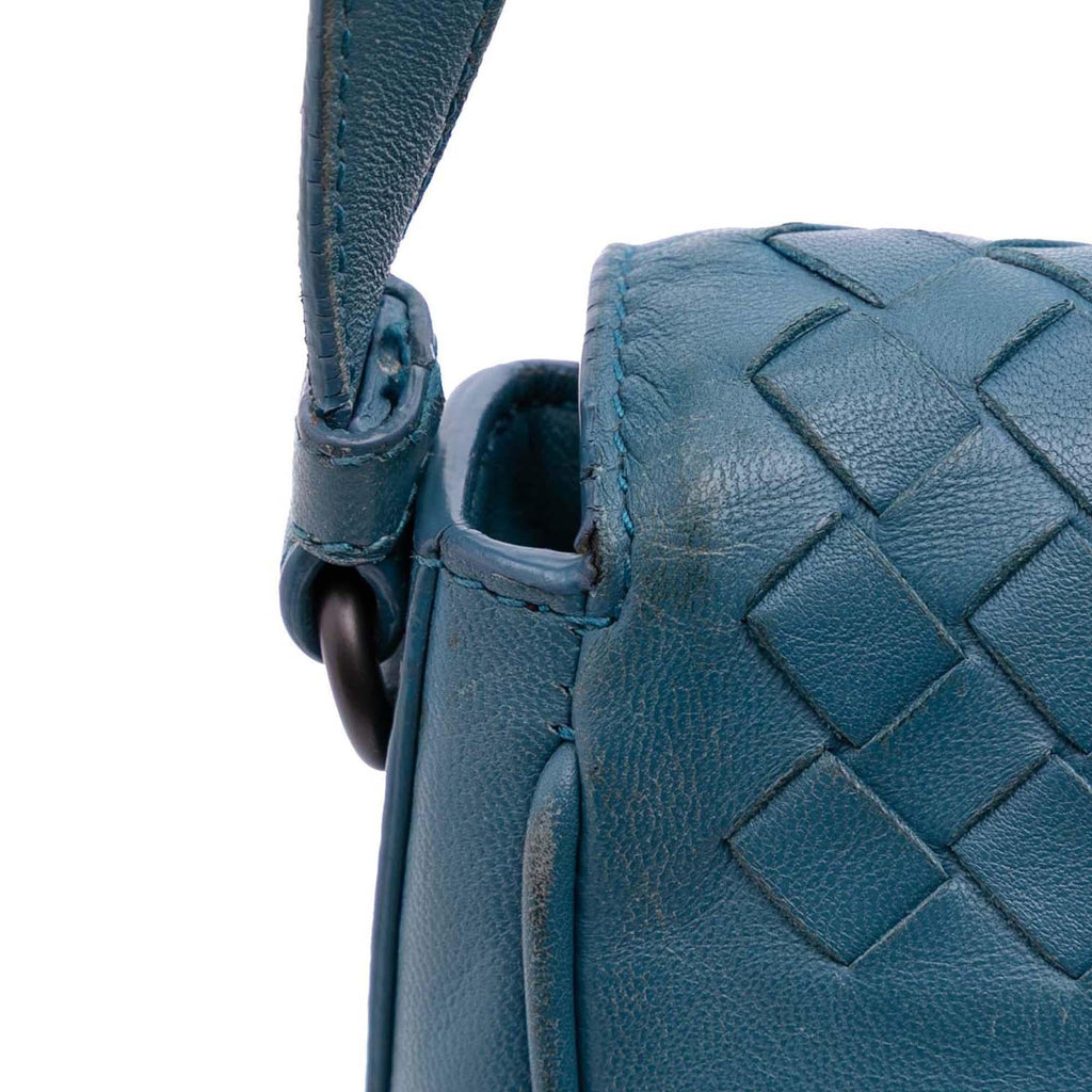 Bottega Veneta Intrecciato Trimmed Nappa Flap Crossbody