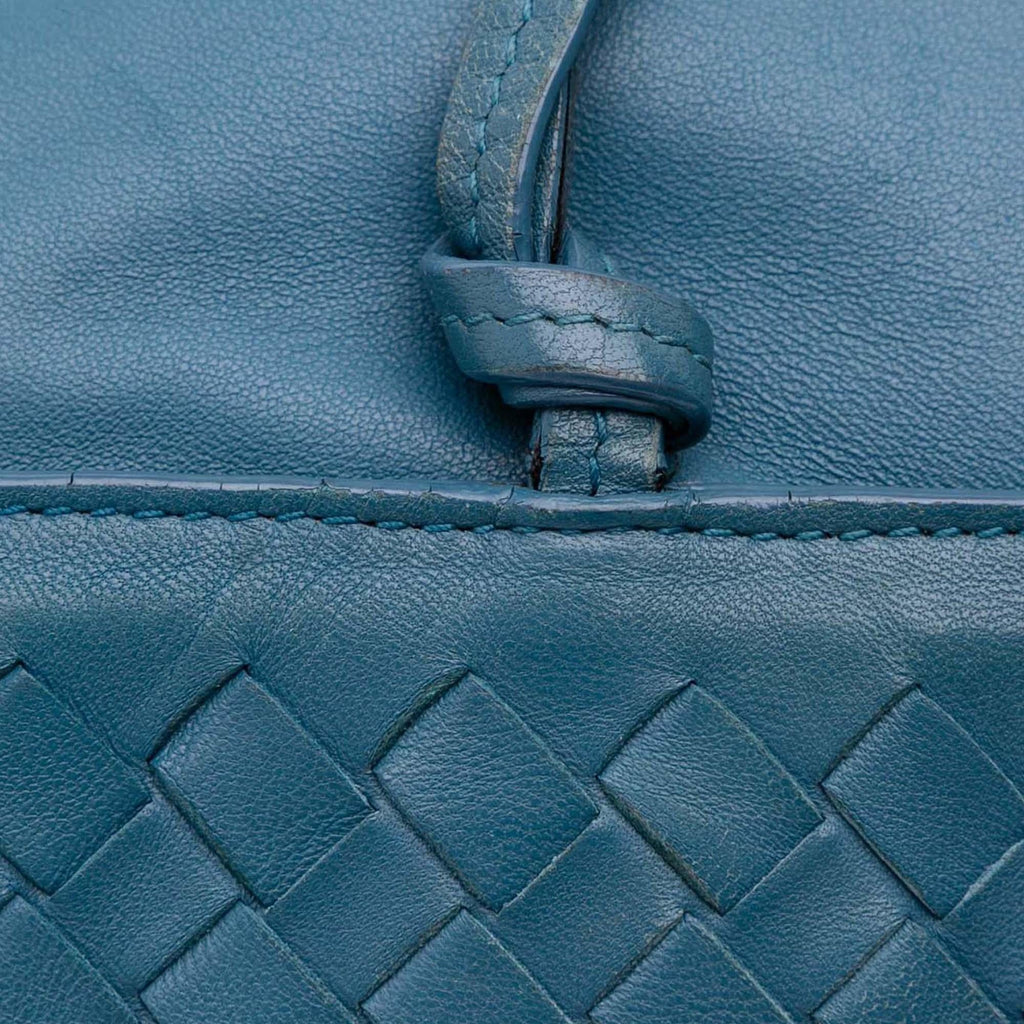 Bottega Veneta Intrecciato Trimmed Nappa Flap Crossbody