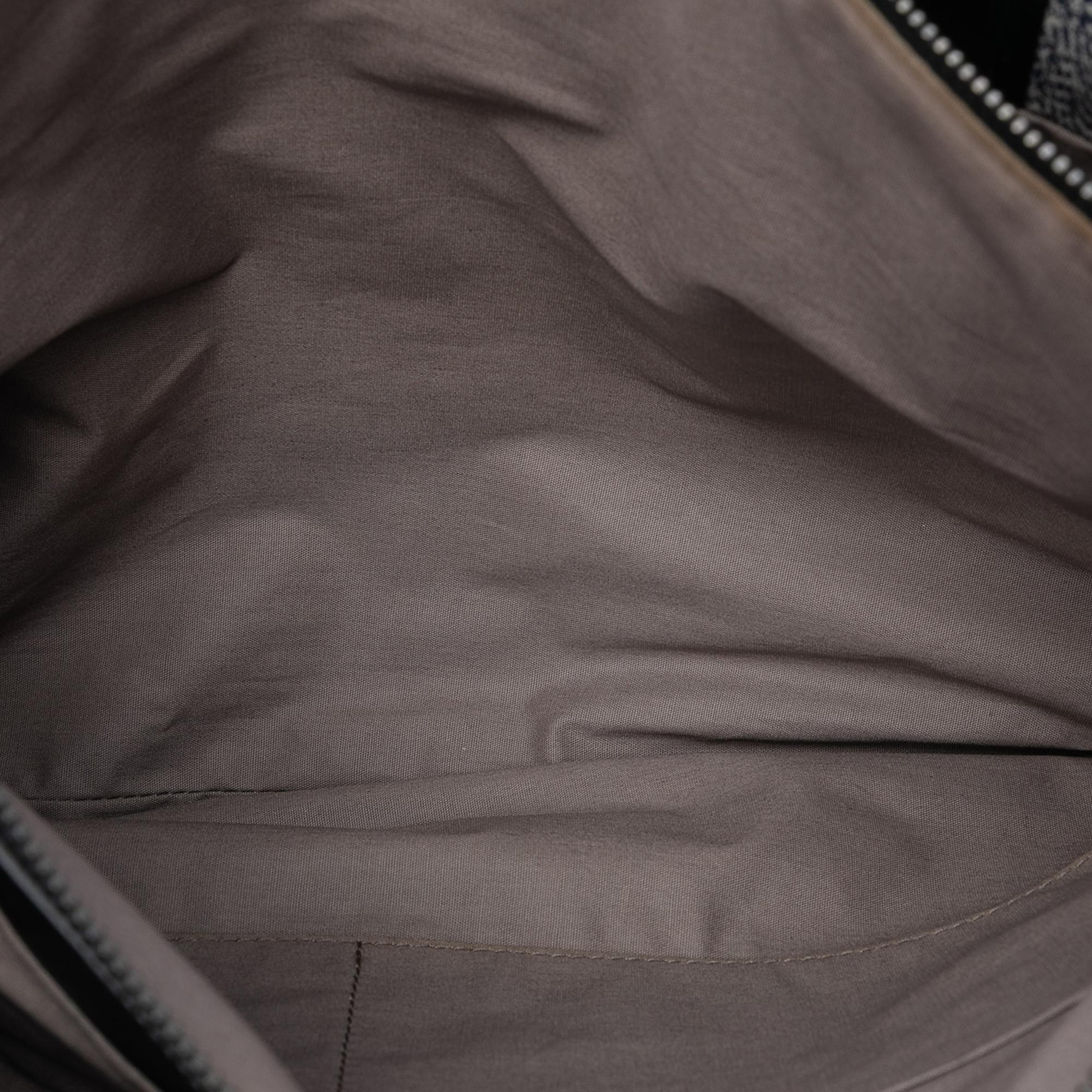 Bottega Veneta Intrecciato Trimmed Nappa Vertical Stripe Tote