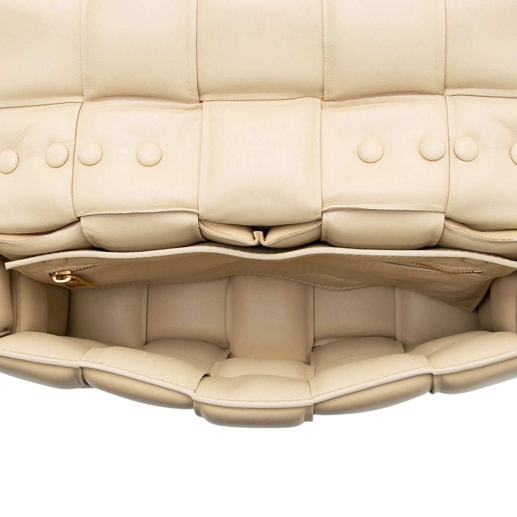 Bottega Veneta Lambskin Cassette Chain Maxi Shoulder Bag