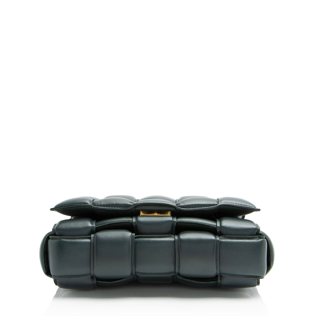 Bottega Veneta Lambskin Cassette Chain Maxi Shoulder Bag