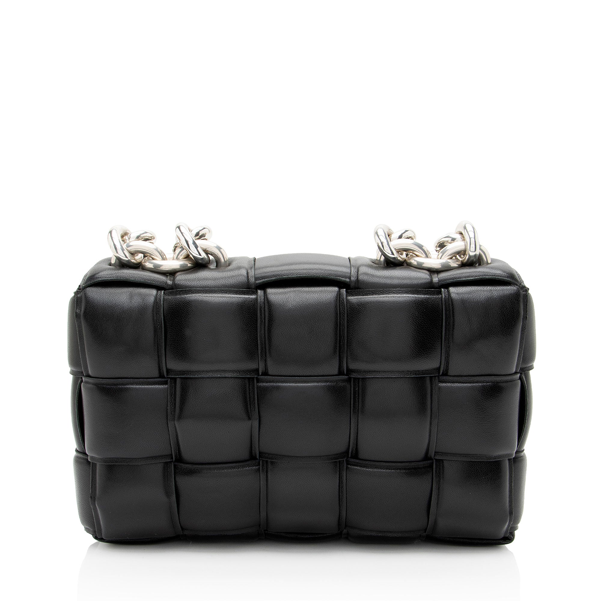 Bottega Veneta Lambskin Cassette Chain Maxi Shoulder Bag
