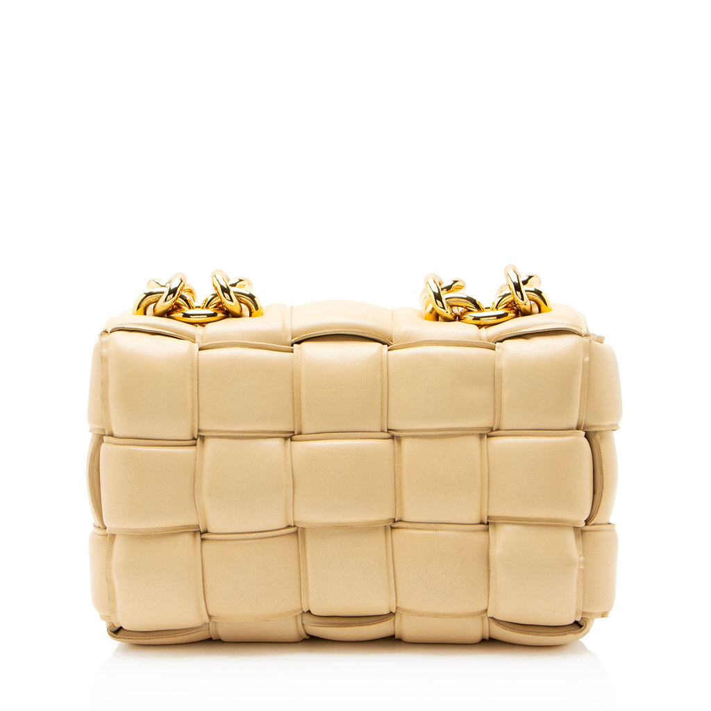 Bottega Veneta Lambskin Cassette Chain Maxi Shoulder Bag
