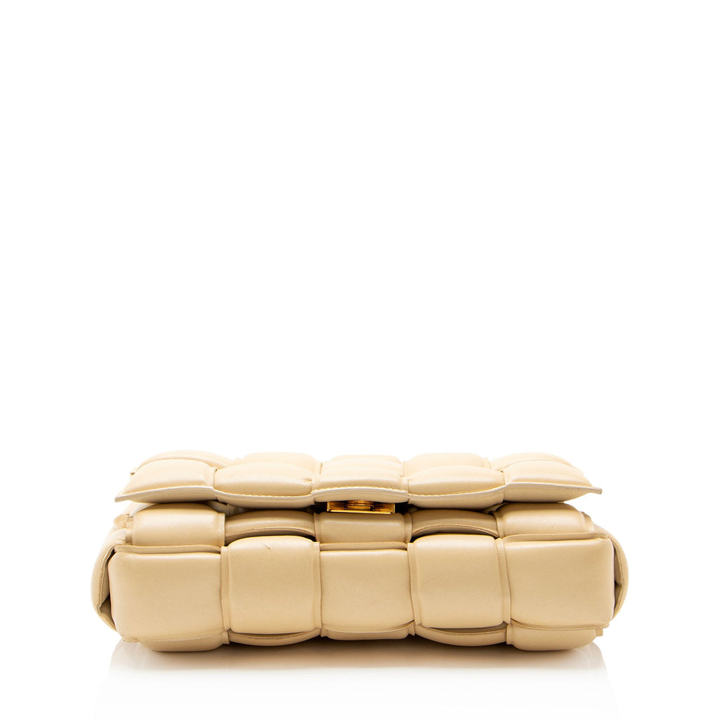 Bottega Veneta Lambskin Cassette Chain Maxi Shoulder Bag